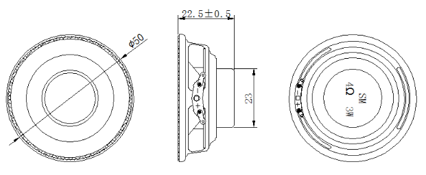 50mm（多媒體喇叭）規(guī)格圖