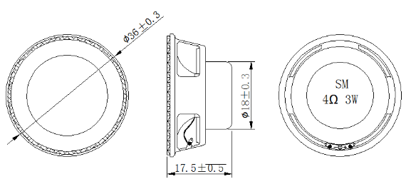 36mm 多媒體喇叭（規(guī)格圖）